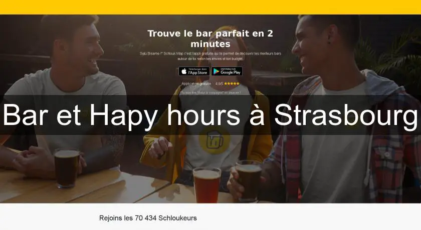 Bar et Hapy hours à Strasbourg