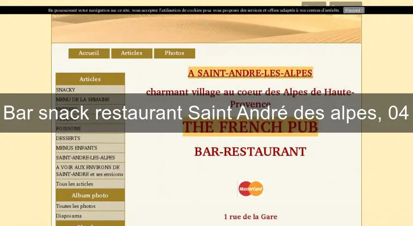 Bar snack restaurant Saint André des alpes, 04