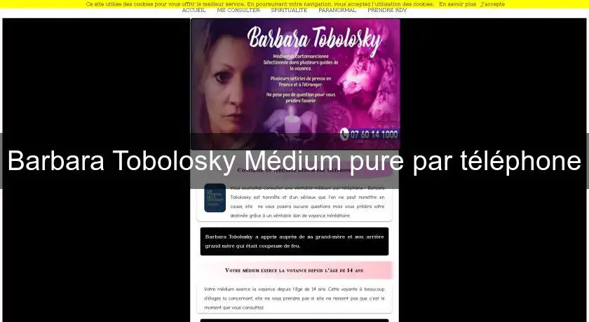 Barbara Tobolosky Médium pure par téléphone