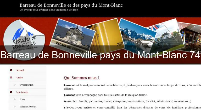 Barreau de Bonneville pays du Mont-Blanc 74