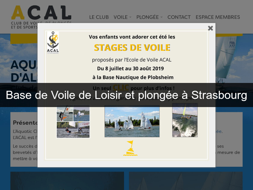 Base de Voile de Loisir et plongée à Strasbourg Base de Voile de Loisir et plongée à Strasbourg