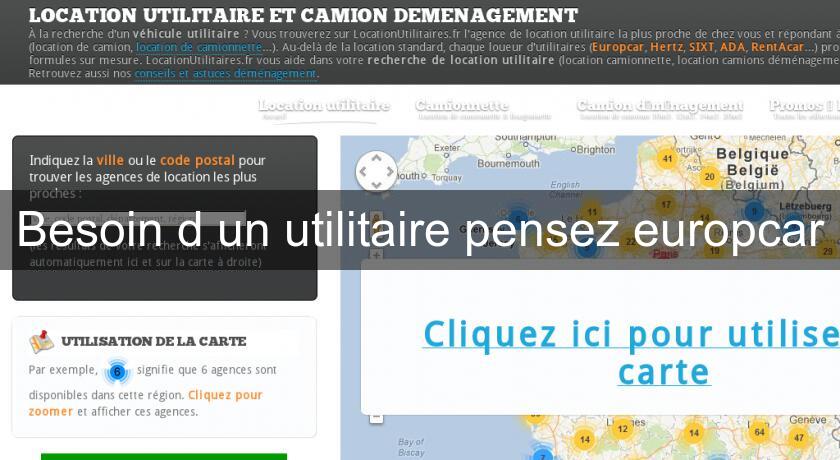 Besoin d'un utilitaire pensez europcar Besoin d'un utilitaire pensez europcar
