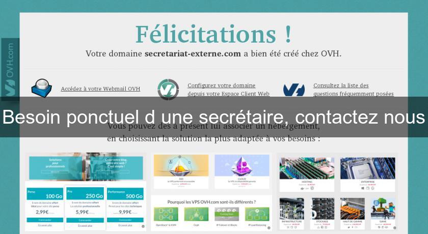 Besoin ponctuel d'une secrétaire, contactez nous
