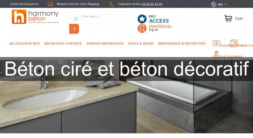 Béton ciré et béton décoratif Béton ciré et béton décoratif