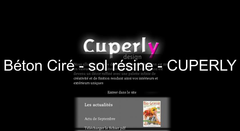 Béton Ciré - sol résine - CUPERLY