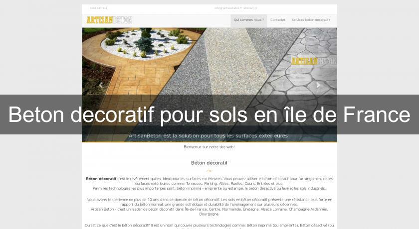 Beton decoratif pour sols en île de France Beton decoratif pour sols en île de France