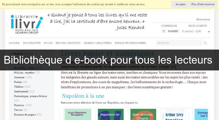 Bibliothèque d'e-book pour tous les lecteurs Bibliothèque d'e-book pour tous les lecteurs