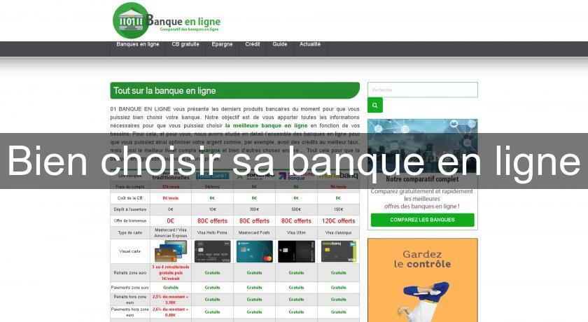 Bien choisir sa banque en ligne