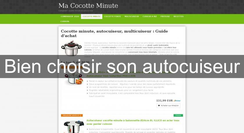 Bien choisir son autocuiseur Bien choisir son autocuiseur