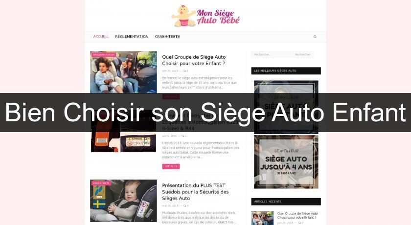 Bien Choisir son Siège Auto Enfant Bien Choisir son Siège Auto Enfant