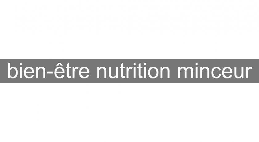 bien-être nutrition minceur