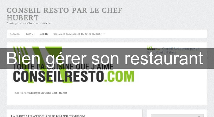 Bien gérer son restaurant Bien gérer son restaurant