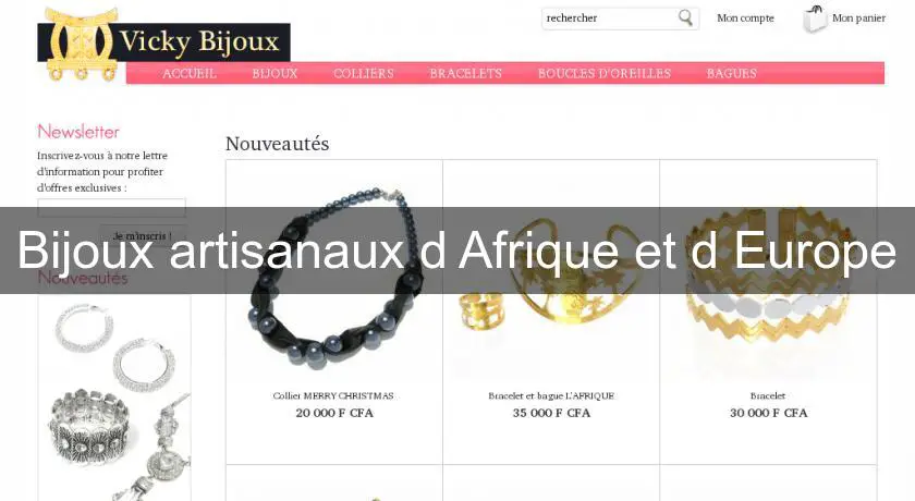 Bijoux artisanaux d'Afrique et d'Europe