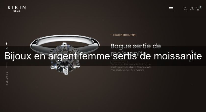 Bijoux en argent femme sertis de moissanite Bijoux en argent femme sertis de moissanite