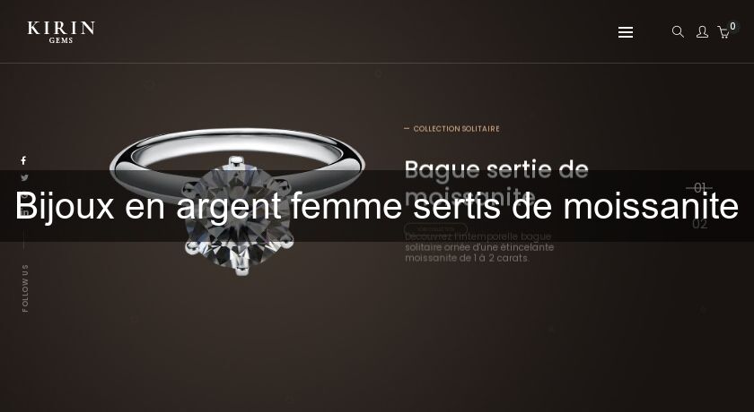 Bijoux en argent femme sertis de moissanite