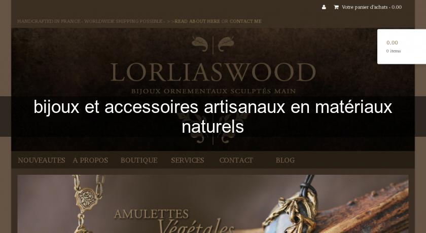 bijoux et accessoires artisanaux en matériaux naturels