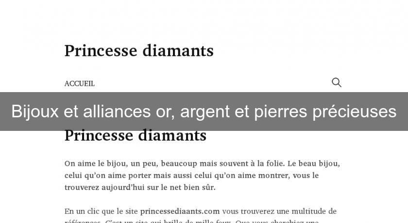 Bijoux et alliances or, argent et pierres précieuses