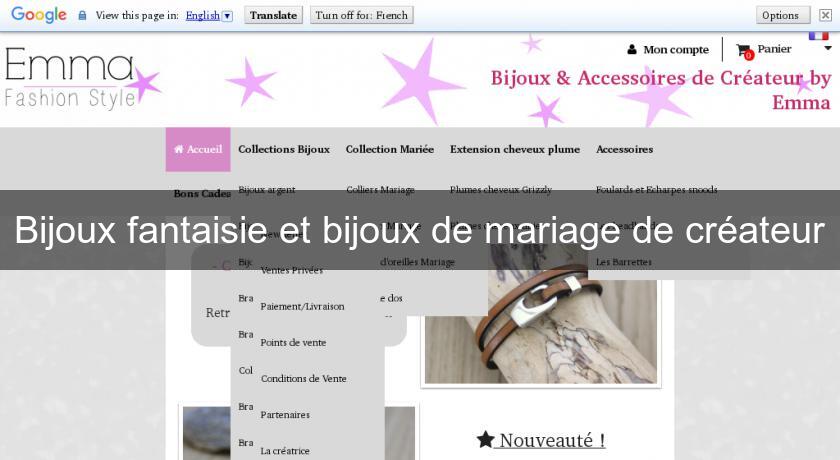 Bijoux fantaisie et bijoux de mariage de créateur Bijoux fantaisie et bijoux de mariage de créateur