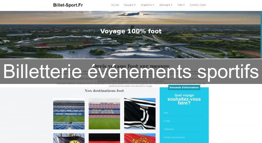 Billetterie événements sportifs Billetterie événements sportifs