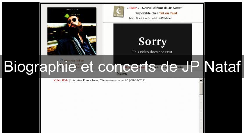 Biographie et concerts de JP Nataf Biographie et concerts de JP Nataf