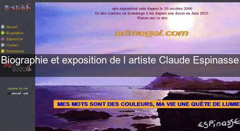 Biographie et exposition de l'artiste Claude Espinasse 