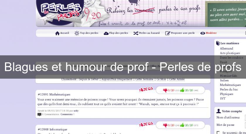 Blagues et humour de prof - Perles de profs