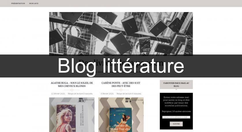 Blog littérature Blog littérature