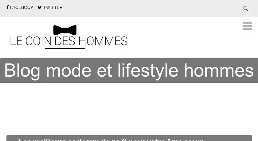 Blog mode et lifestyle hommes