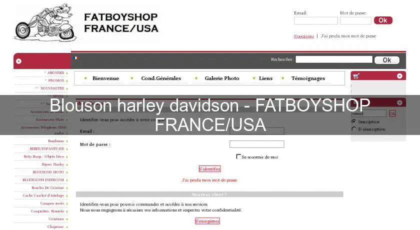 Blouson harley davidson - FATBOYSHOP FRANCE/USA