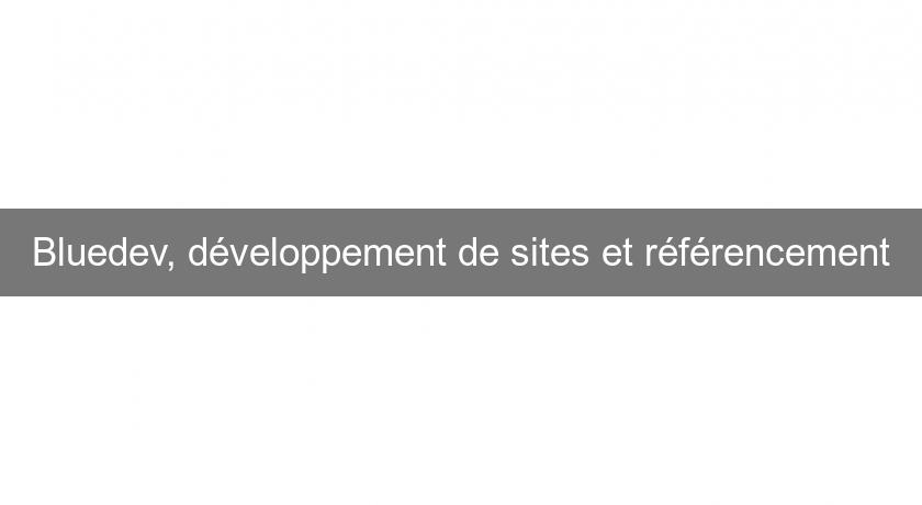 Bluedev, développement de sites et référencement Bluedev, développement de sites et référencement