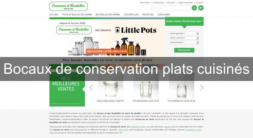 Bocaux de conservation plats cuisinés