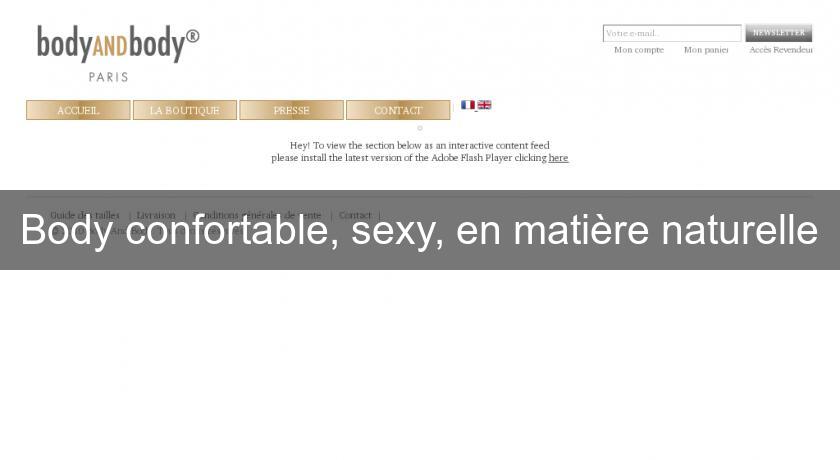 Body confortable, sexy, en matière naturelle Body confortable, sexy, en matière naturelle