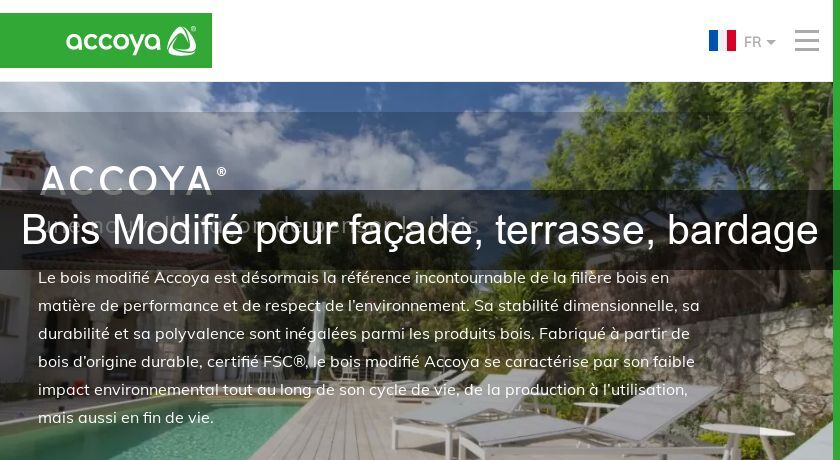Bois Modifié pour façade, terrasse, bardage Bois Modifié pour façade, terrasse, bardage