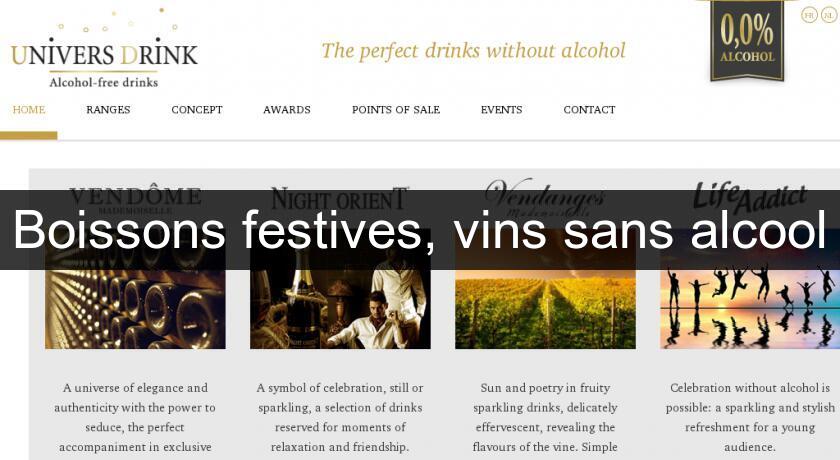 Boissons festives, vins sans alcool Boissons festives, vins sans alcool