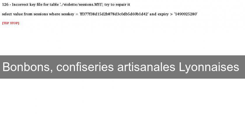 Bonbons, confiseries artisanales Lyonnaises Bonbons, confiseries artisanales Lyonnaises
