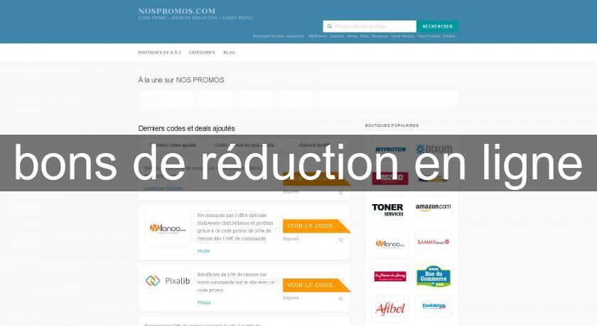 bons de réduction en ligne bons de réduction en ligne