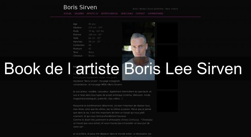 Book de l'artiste Boris Lee Sirven 