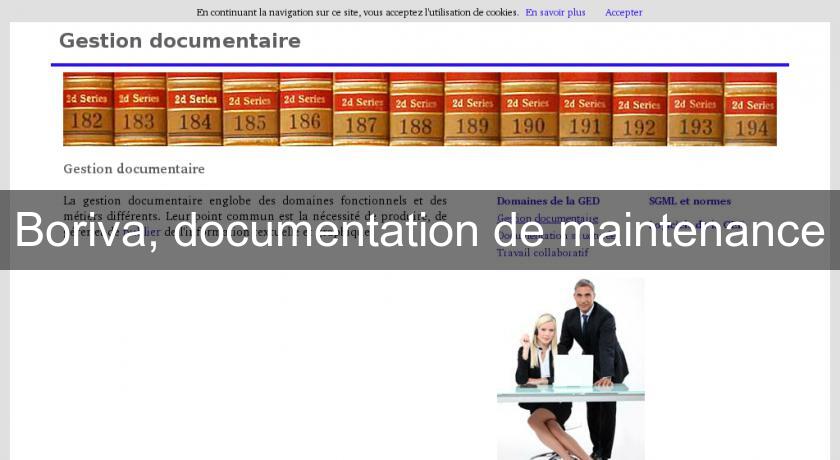 Boriva, documentation de maintenance Boriva, documentation de maintenance