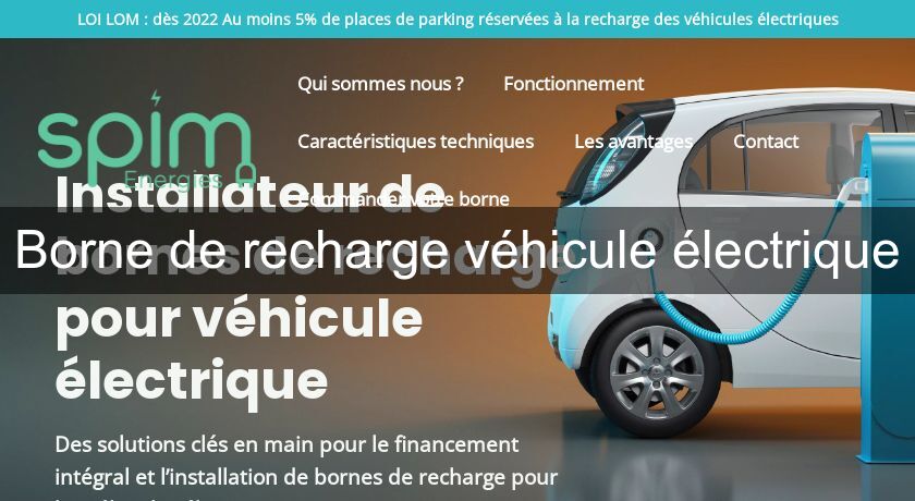 Borne de recharge véhicule électrique Borne de recharge véhicule électrique