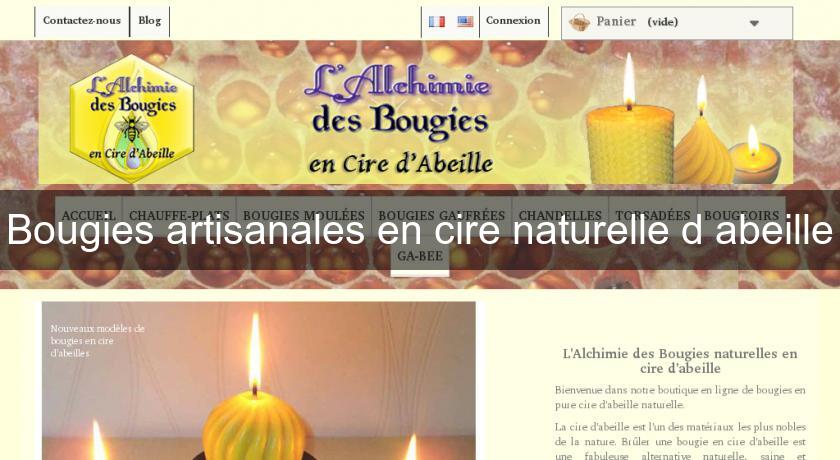 Bougies artisanales en cire naturelle d'abeille