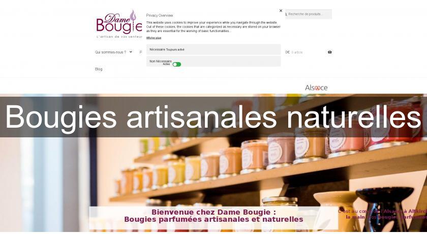 Bougies artisanales naturelles Bougies artisanales naturelles