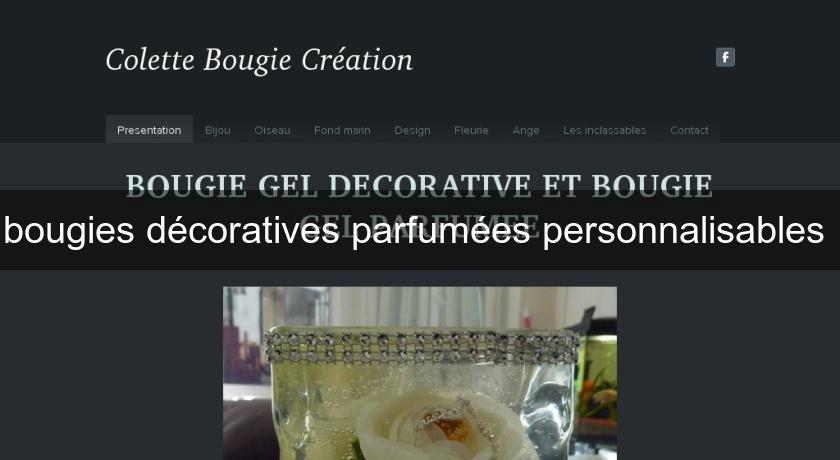 bougies décoratives parfumées personnalisables 