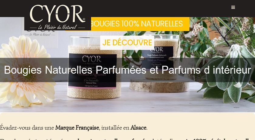 Bougies Naturelles Parfumées et Parfums d'intérieur Bougies Naturelles Parfumées et Parfums d'intérieur
