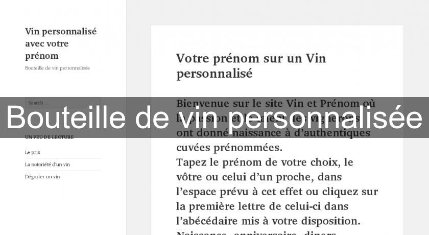 Bouteille de vin personnalisée Bouteille de vin personnalisée