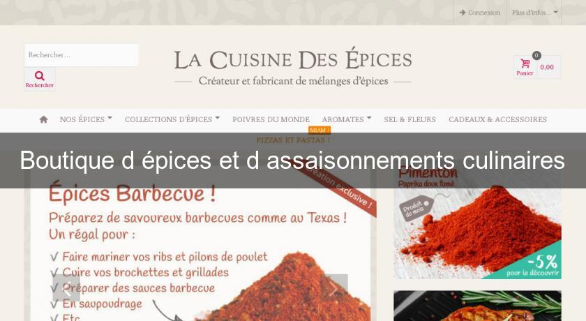 Boutique d'épices et d'assaisonnements culinaires