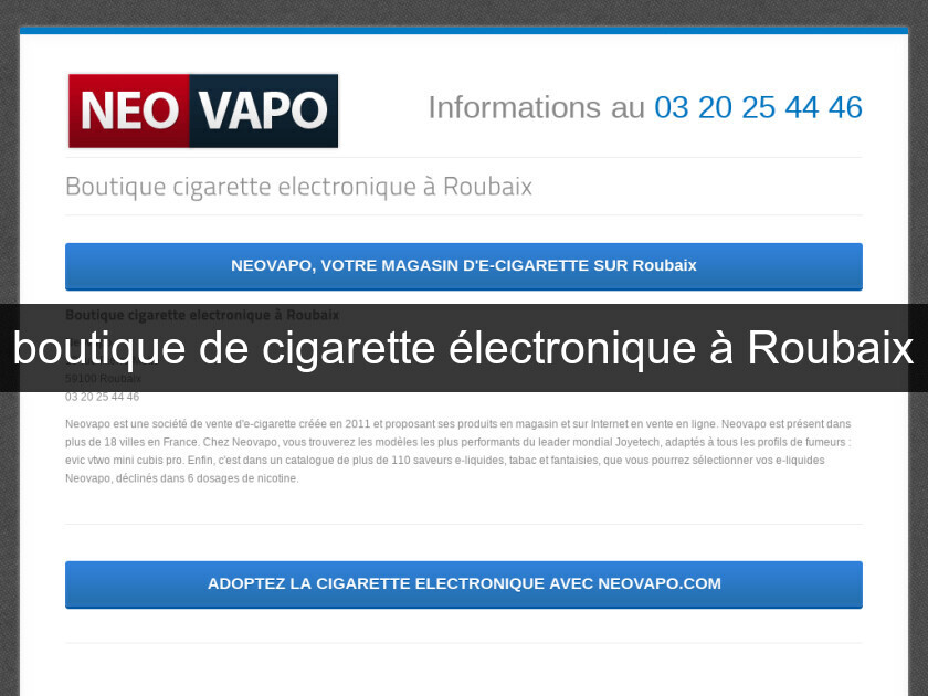 boutique de cigarette électronique à Roubaix boutique de cigarette électronique à Roubaix