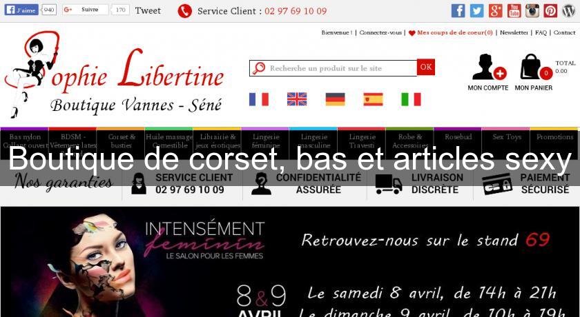 Boutique de corset, bas et articles sexy