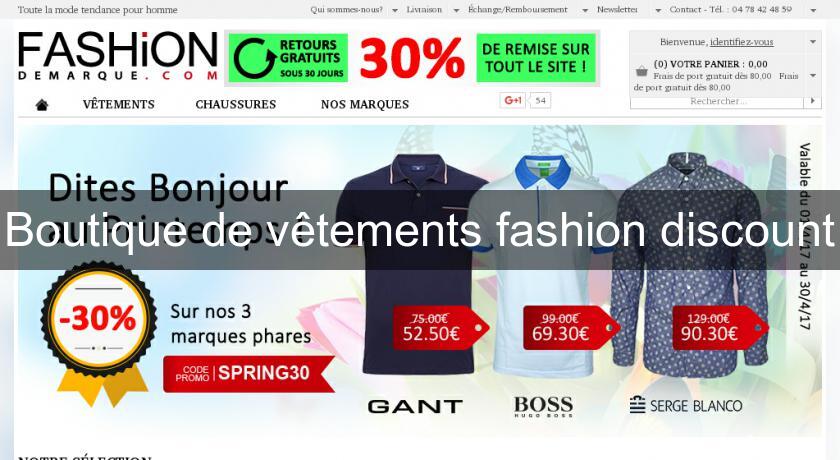 Boutique de vêtements fashion discount