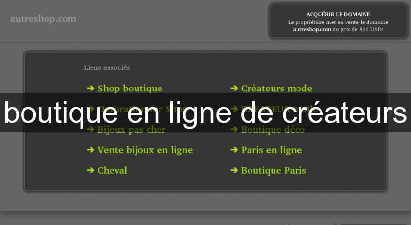 boutique en ligne de créateurs