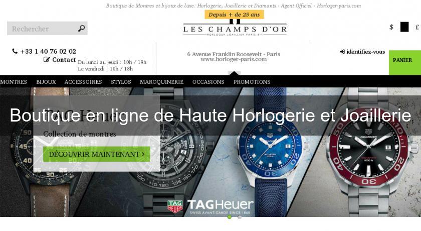 Boutique en ligne de Haute Horlogerie et Joaillerie